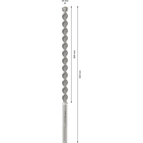Broca para martillo PRO SDS max-4, 24 x 400 x 520 mm