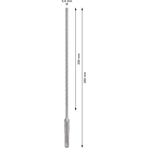 Broca para martillo PRO SDS plus-5X, 5 x 200 x 260 mm