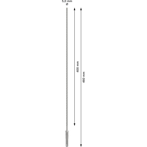 Broca para martillo PRO SDS plus-5X, 5 x 400 x 460 mm