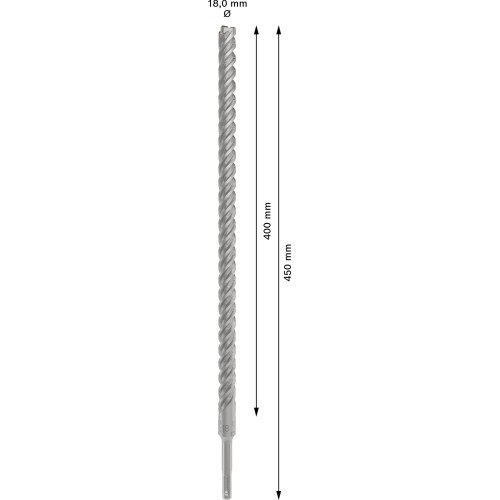 Broca para martillo PRO SDS plus-5X, 18 x 400 x 450 mm