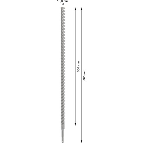 Broca para martillo PRO SDS plus-5X, 18 x 550 x 600 mm