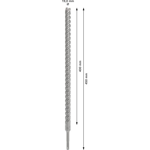 Broca para martillo PRO SDS plus-5X, 19 x 400 x 450 mm