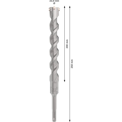 Broca para martillo PRO SDS plus-5X, 22 x 200 x 250 mm