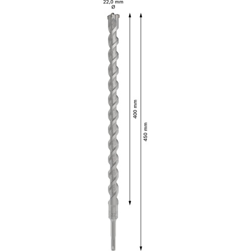 Broca para martillo PRO SDS plus-5X, 22 x 400 x 450 mm