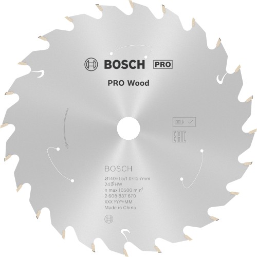 Hoja de sierra circular PRO Wood cordless, 140 x 1,5 x 12,7 mm
