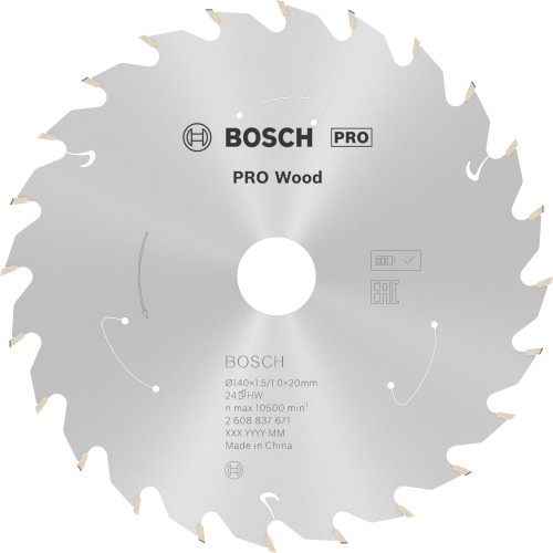 Hoja de sierra circular PRO Wood cordless, 140 x 1,5 x 20 mm, T24