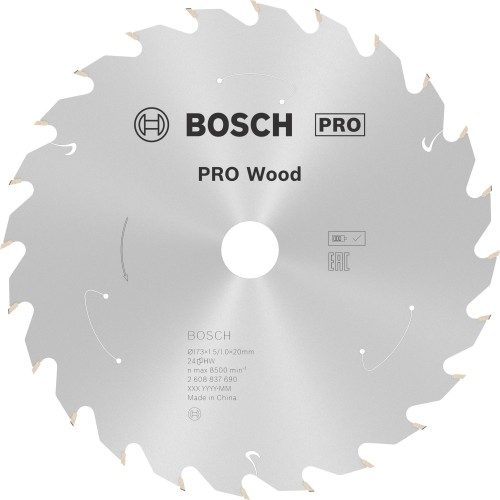 Hoja de sierra circular PRO Wood cordless, 173 x 1,5 x 20 mm, T24