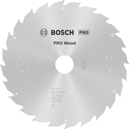Hoja de sierra circular PRO Wood cordless, 210 x 1,7 x 30 mm, T24