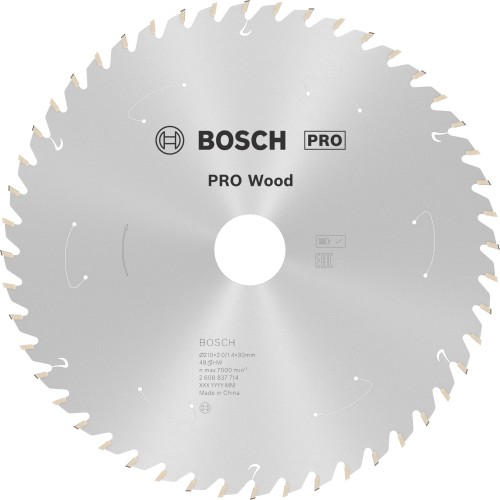 Hoja de sierra circular PRO Wood cordless, 210 x 1,7 x 30 mm, T48
