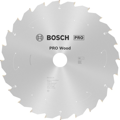 Hoja de sierra circular PRO Wood cordless, 250 x 2,2 x 30 mm, T24