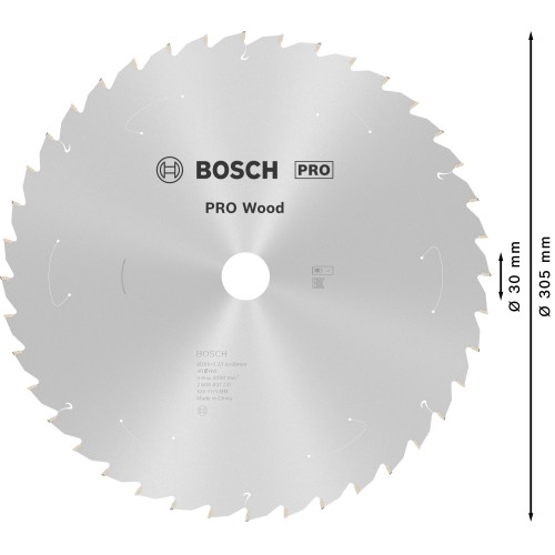 Hoja de sierra circular PRO Wood cordless, 305 x 2,2 x 30 mm, T40