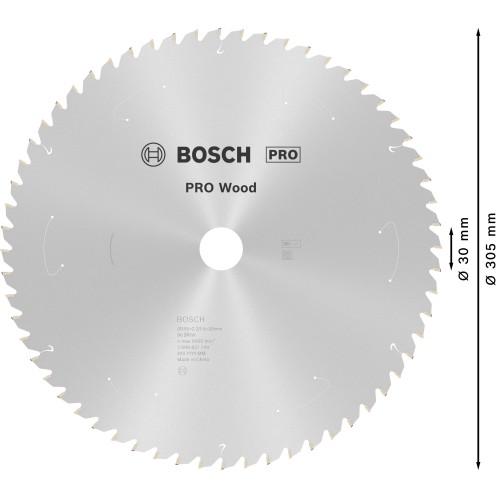 Hoja de sierra circular PRO Wood cordless, 305 x 2,2 x 30 mm, T96