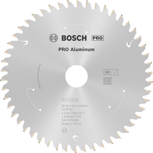 Hoja de sierra circular PRO Aluminium cordless, 136 x 1,6 x 20 mm