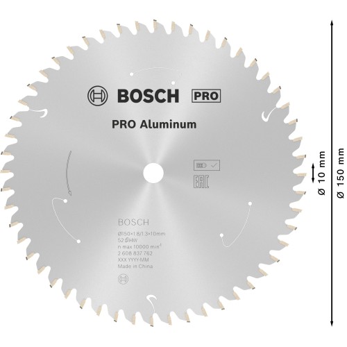 Hoja de sierra circular PRO Aluminium cordless, 150 x 1,8 x 10 mm