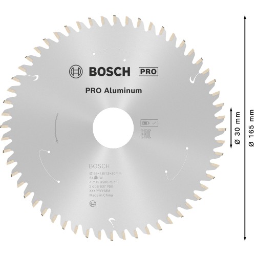 Hoja de sierra circular PRO Aluminium cordless, 165 x 1,8 x 30 mm