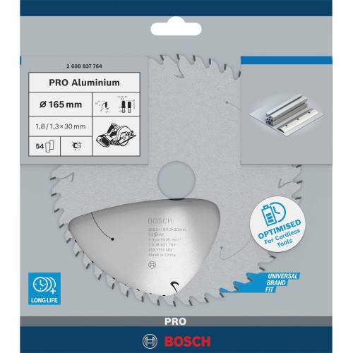 Hoja de sierra circular PRO Aluminium cordless, 165 x 1,8 x 30 mm