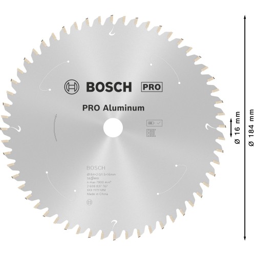 Hoja de sierra circular PRO Aluminium cordless, 184 x 2 x 16 mm