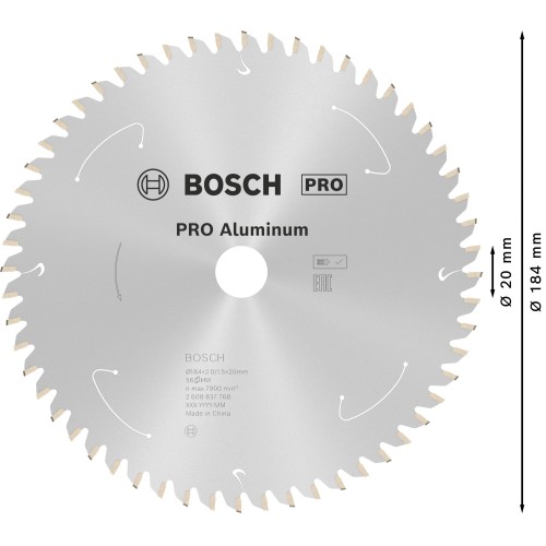 Hoja de sierra circular PRO Aluminium cordless, 184 x 2 x 20 mm