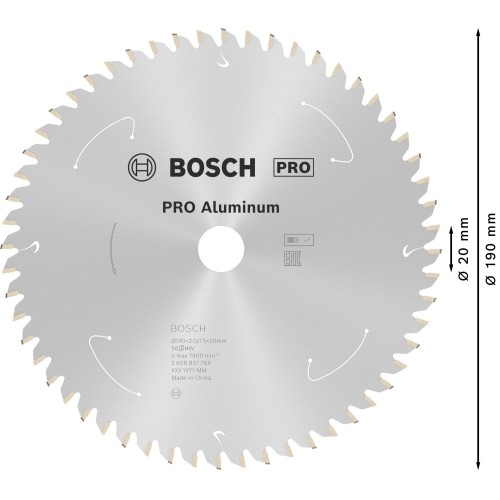 Hoja de sierra circular PRO Aluminium cordless, 190 x 2 x 20 mm
