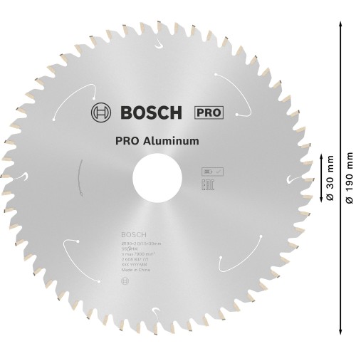 Hoja de sierra circular PRO Aluminium cordless, 190 x 2 x 30 mm
