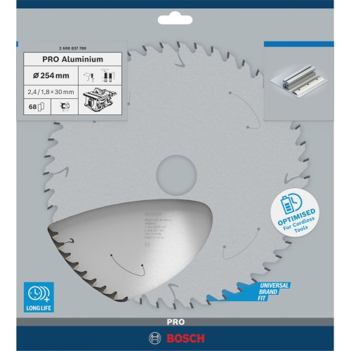 Hoja de sierra circular PRO Aluminium cordless, 254 x 2,4 x 30 mm