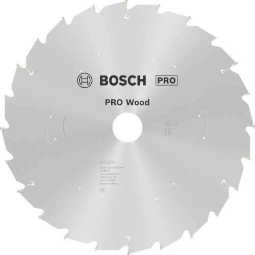Hoja de sierra circular PRO Wood cordless, 254 x 2,2 x 30 mm, T24