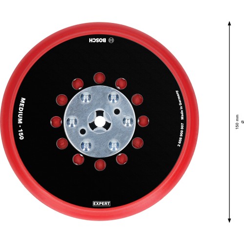 Plato de lija EXPERT Multihole Universal, 150 mm, medio