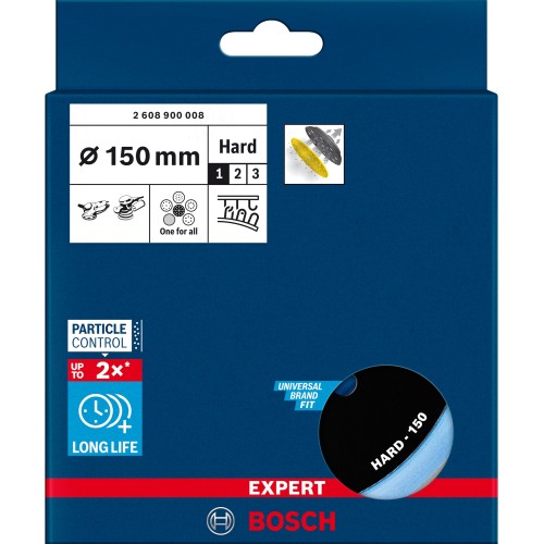 Plato de lija EXPERT Multihole Universal, 150 mm, duro