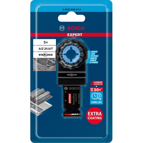 Hoja de multiherramienta EXPERT MetalMax AIZ 20 AIT de 40 x 20 mm, 5 unidades