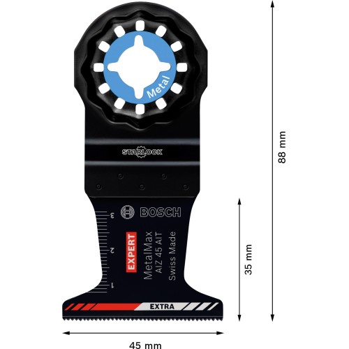 Hoja de multiherramienta EXPERT MetalMax AIZ 45 AIT de 45 mm