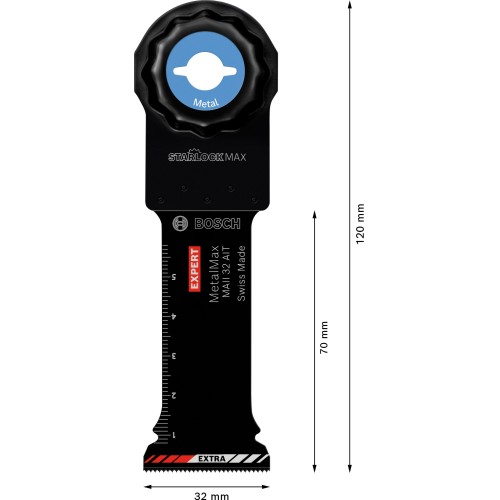 10 hojas de multiherramienta EXPERT MetalMax MAII 32 AIT de 70 x 32 mm