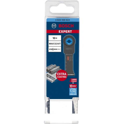 10 hojas de multiherramienta EXPERT MetalMax MAII 32 AIT de 70 x 32 mm