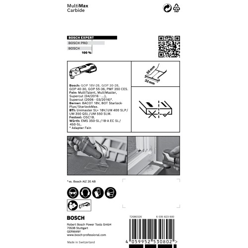 Hoja de multiherramienta EXPERT MultiMax PAIZ 32 APIT de 32 mm
