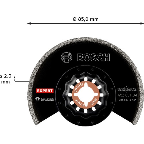 Hoja de multiherramienta para lechada EXPERT Grout Segment Blade ACZ 85 RD4 de 85 mm