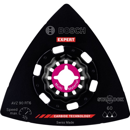 Hoja de multiherramienta EXPERT Sanding Plate AVZ 90 RT6, 90 mm