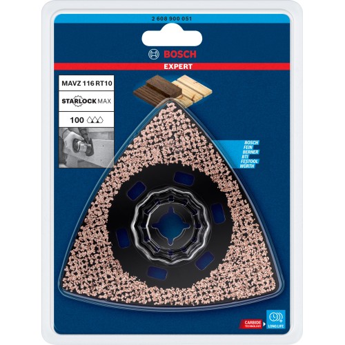 Hoja de multiherramienta EXPERT Sanding Plate MAVZ 116 RT10, 116 mm