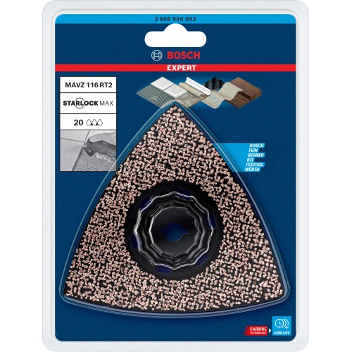 Hoja de multiherramienta EXPERT Sanding Plate MAVZ 116 RT2, 116 mm