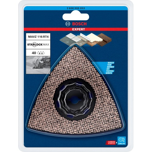 Hoja de multiherramienta EXPERT Sanding Plate MAVZ 116 RT4, 116 mm