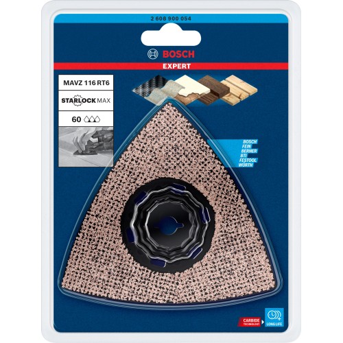 Hoja de multiherramienta EXPERT Sanding Plate MAVZ 116 RT6, 116 mm
