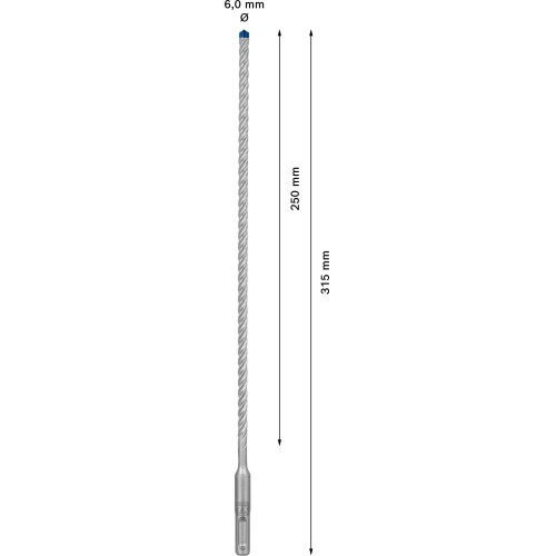 Broca para martillo EXPERT SDS plus-7X de 6 x 250 x 315 mm