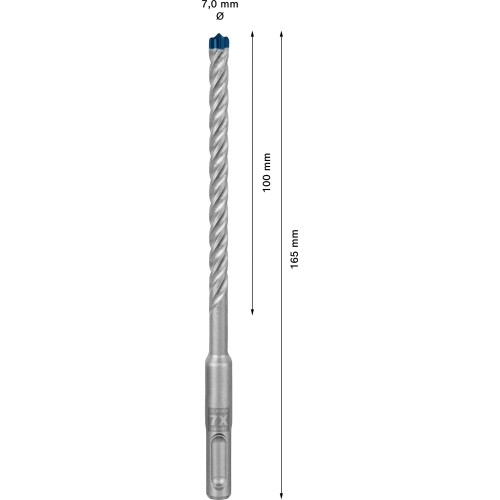 Broca para martillo EXPERT SDS plus-7X de 7 x 100 x 165 mm