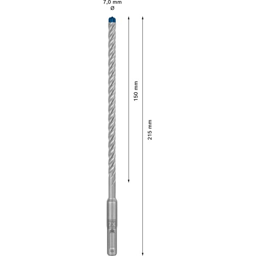 Broca para martillo EXPERT SDS plus-7X de 7 x 150 x 215 mm