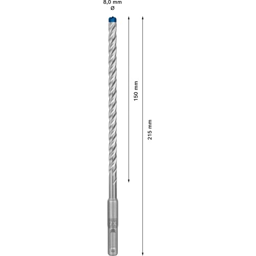 Broca para martillo EXPERT SDS plus-7X de 8 x 150 x 215 mm