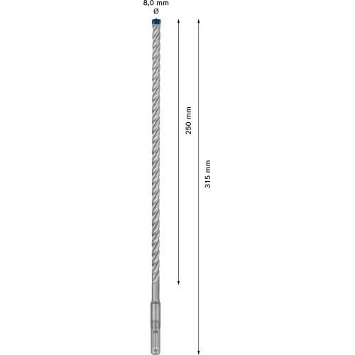 Broca para martillo EXPERT SDS plus-7X de 8 x 250 x 315 mm
