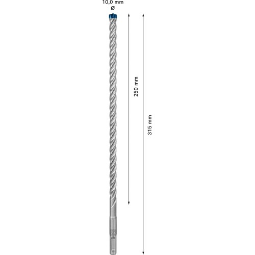 Broca para martillo EXPERT SDS plus-7X de 10 x 250 x 315 mm
