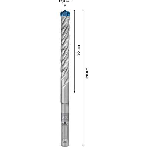Broca para martillo EXPERT SDS plus-7X de 12 x 100 x 165 mm