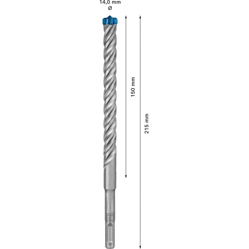 Broca para martillo EXPERT SDS plus-7X de 14 x 150 x 215 mm