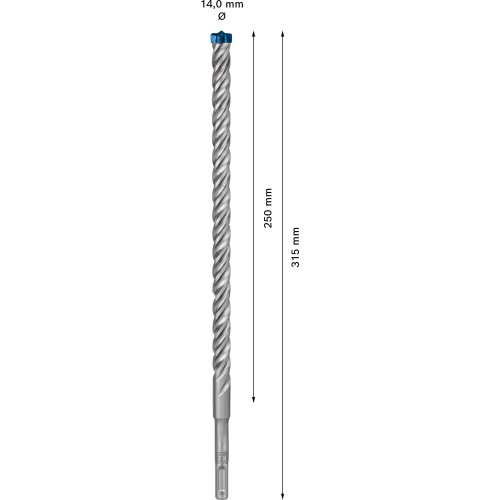 Broca para martillo EXPERT SDS plus-7X de 14 x 250 x 315 mm