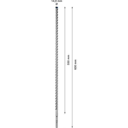 Broca para martillo EXPERT SDS plus-7X de 14 x 550 x 600 mm