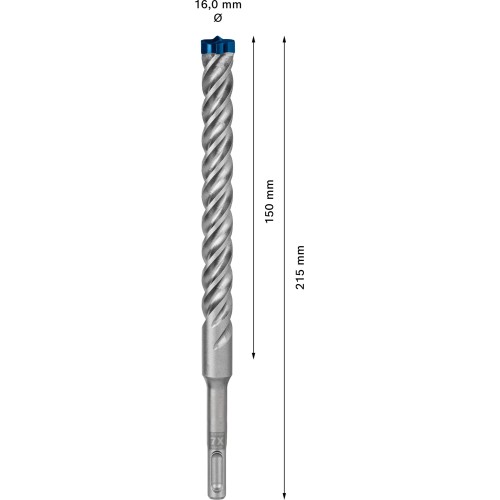 Broca para martillo EXPERT SDS plus-7X de 16 x 150 x 215 mm